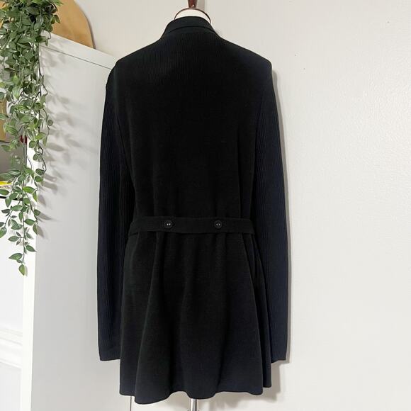 CAbi #6174 Women's Black Notched Lapel Collar Jackie Cardigan Sweater‎ Size L - Picture 7 of 12